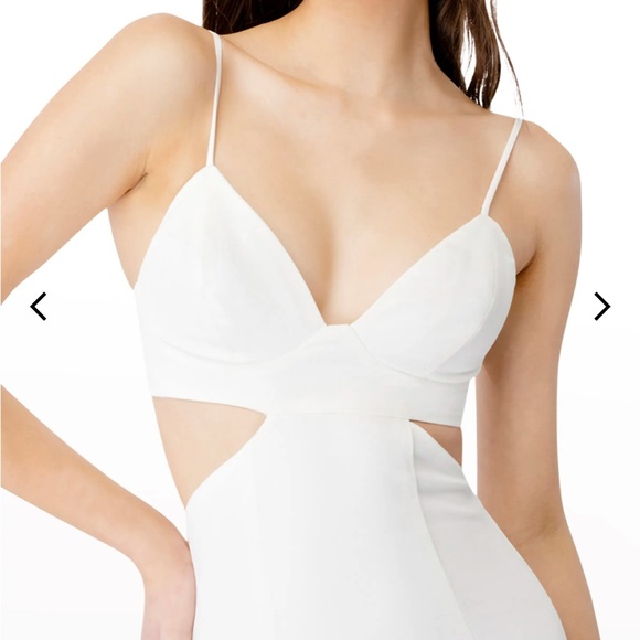 Bardot white midi cut out dress NEW Never worn - Picture 1 of 4